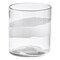 Headlands Hurricane Vase Clear Glass with White Wave Pillar Candle Holder Small Size 8.0L x 8.0W x 8.6H inches